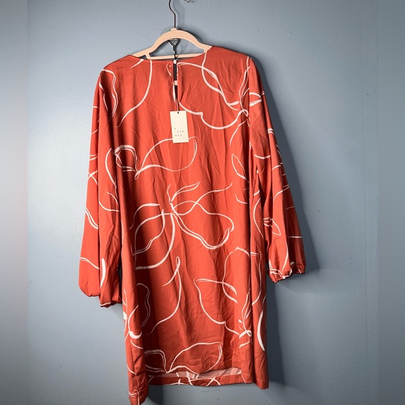 A New Day Women's Long Sleeve Keyhole Neck Shift Dress Size XXL NWT - Picture 4 of 11